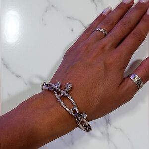 25. Swarovski Crystal chain bracelet Rhodium plated